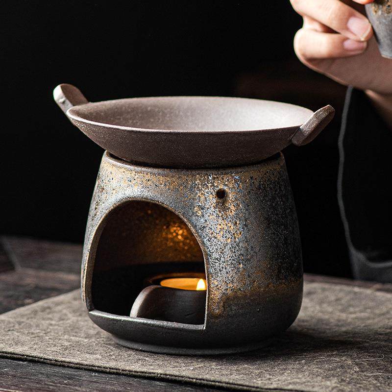 鎏金围炉烤茶炉陶瓷炒茶器复古烤茶碟焙茶炉套装蜡烛加热茶道配件,家装灯饰光源,其它灯具灯饰,淘宝优惠券,粉丝福利购,淘宝优惠卷