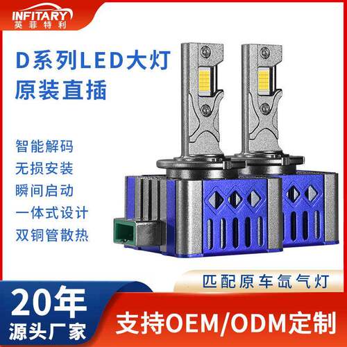 汽车led大灯直插一体式d2s/d4sled灯泡超亮d1s车灯d3sled大灯
