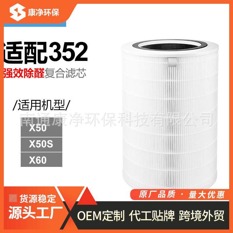 适配352x50x60CX83X80X86C加强集尘除醛滤网带芯片空气净化器滤芯
