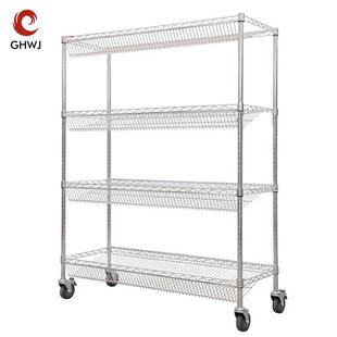 四层物流仓库分拣车斜面手推车斜兜拣货车打包出货理货车搬运车