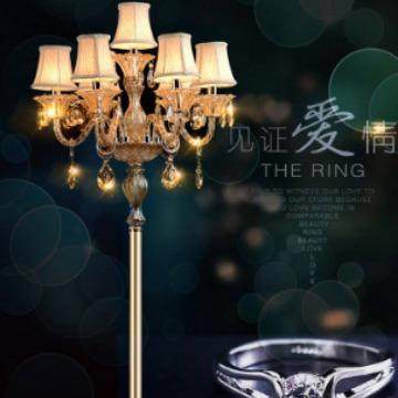 欧式奢华K9透明落地灯客厅沙发卧室书房样板房设计师创意灯具,电子/电工,接线端子,淘宝优惠券,粉丝福利购,淘宝优惠卷