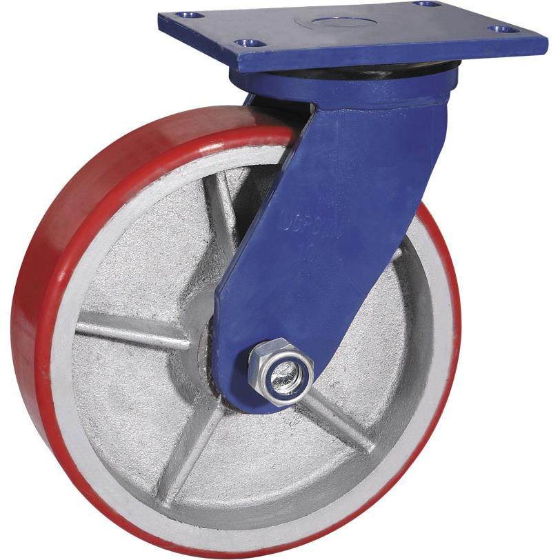 脚轮10寸承重1.3吨铁芯聚氨脂万向轮优冠脚轮直销PU轮子