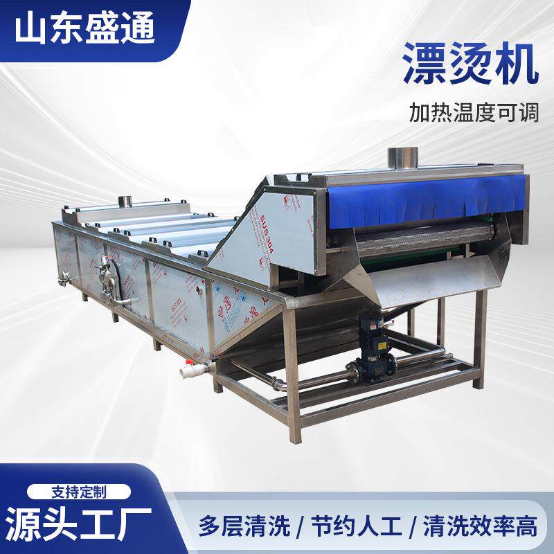 袋装蕨菜蒸煮机胡萝卜杀青漂烫机泡椒柠檬凤爪加工设备