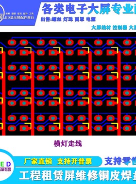 P1.25LED电子显示滚动全彩租屏维修室內外专用神器焊盘铜皮纸