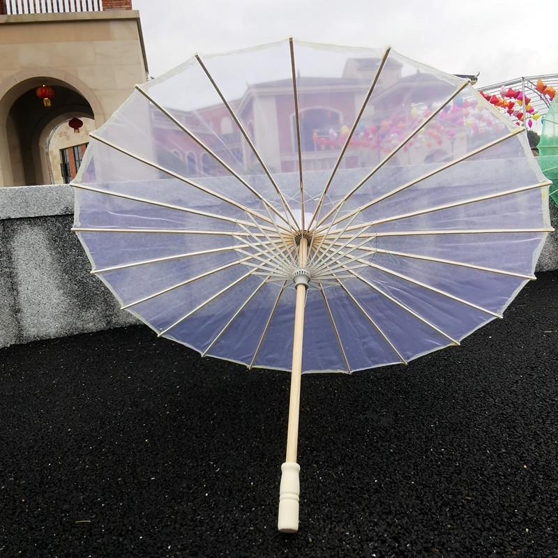 透明绢纱伞结实实木广场舞蹈伞演出道具伞跳舞伞油纸伞