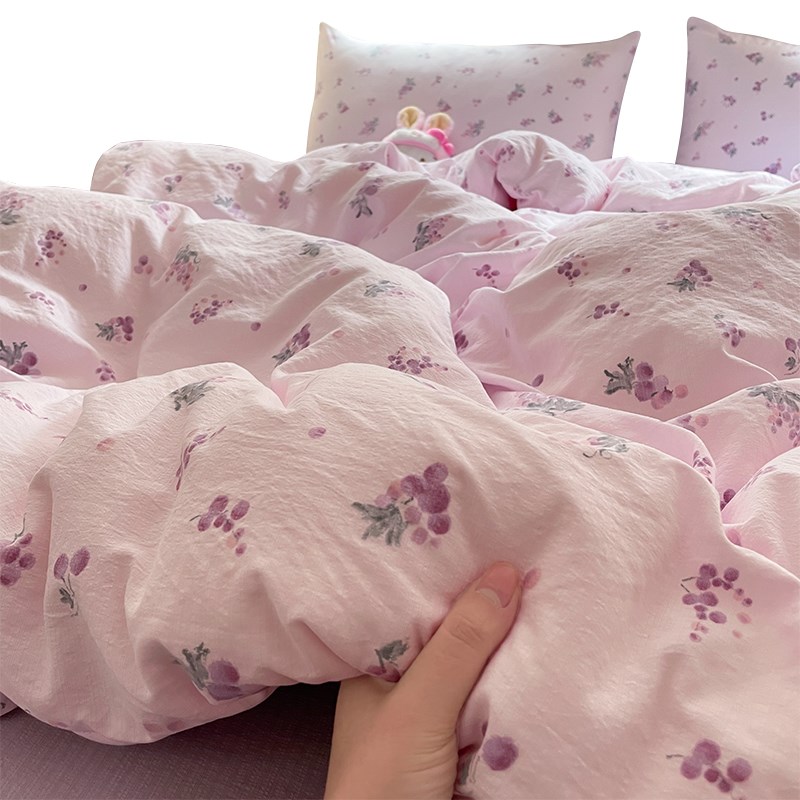 双层纱被套单件150x200x230单人宿舍水洗棉非全棉被罩四件套