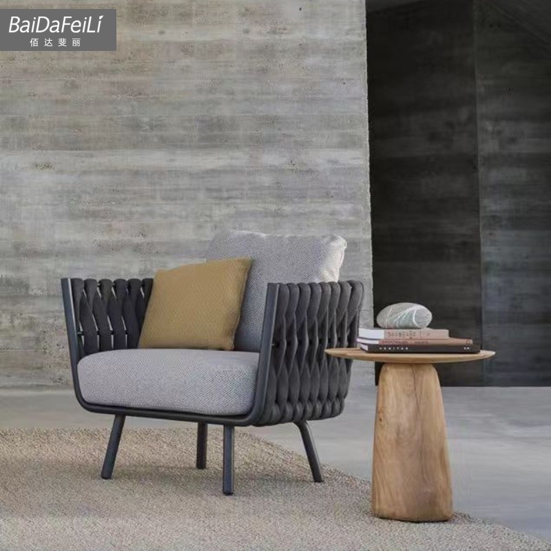 户外沙发庭院别墅露天藤编沙发椅防水防晒别墅室外花园休闲椅梳化