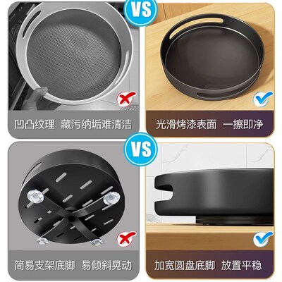 旋转调料品置物架家用厨房转角调味料台面收纳托盘角落架子调料架