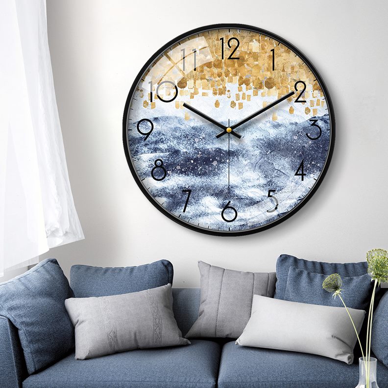 装饰网红2023餐厅创意时尚钟表挂钟新款家用简约现代时钟挂墙客厅