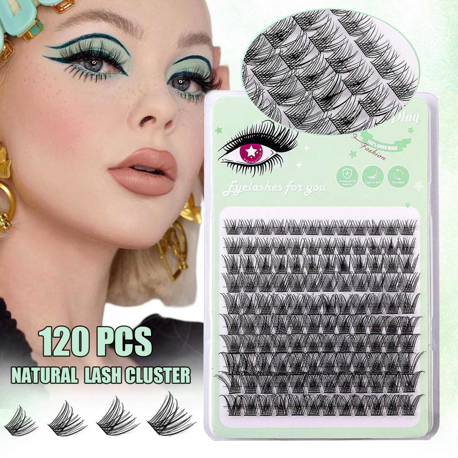 新款DIY分段式假睫毛单簇10排大容量自然日常妆容眼睫毛