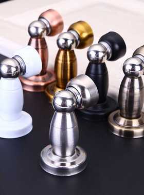 厂家 加厚不锈钢黑色门吸门阻器木门门顶强磁地吸墙吸高磁门碰