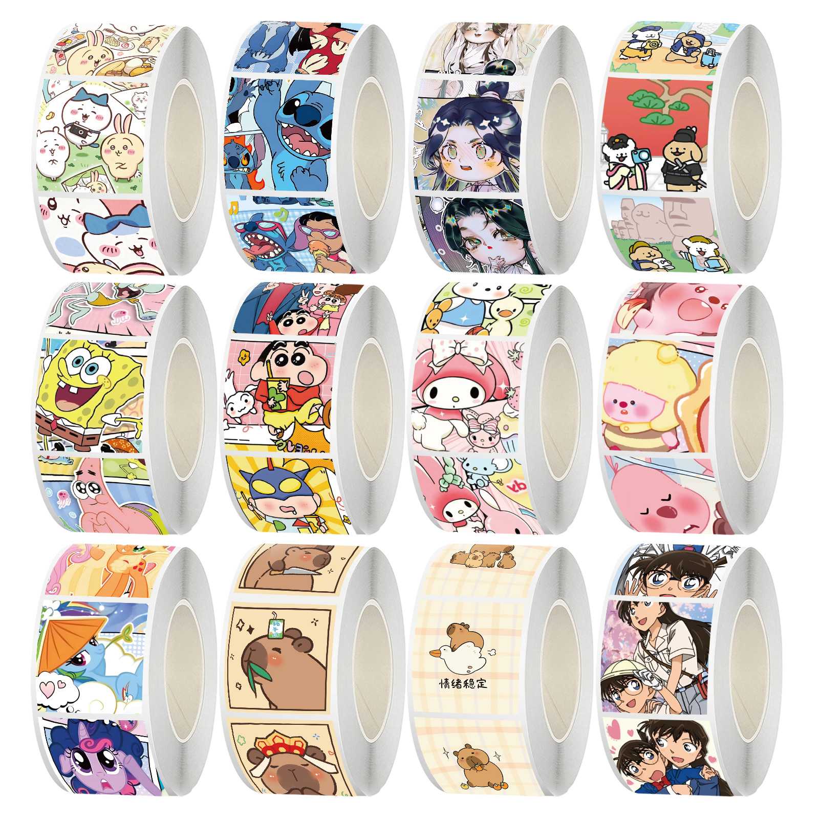 卡通动漫贴纸卷儿童奖励diy手账素材学生文具笔记本装饰胶带