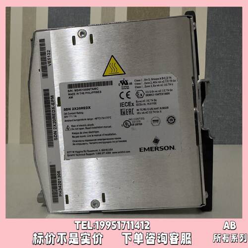 议价艾默生SDN 2X20REDX OK Contact Rating:60V--11A 现货库存
