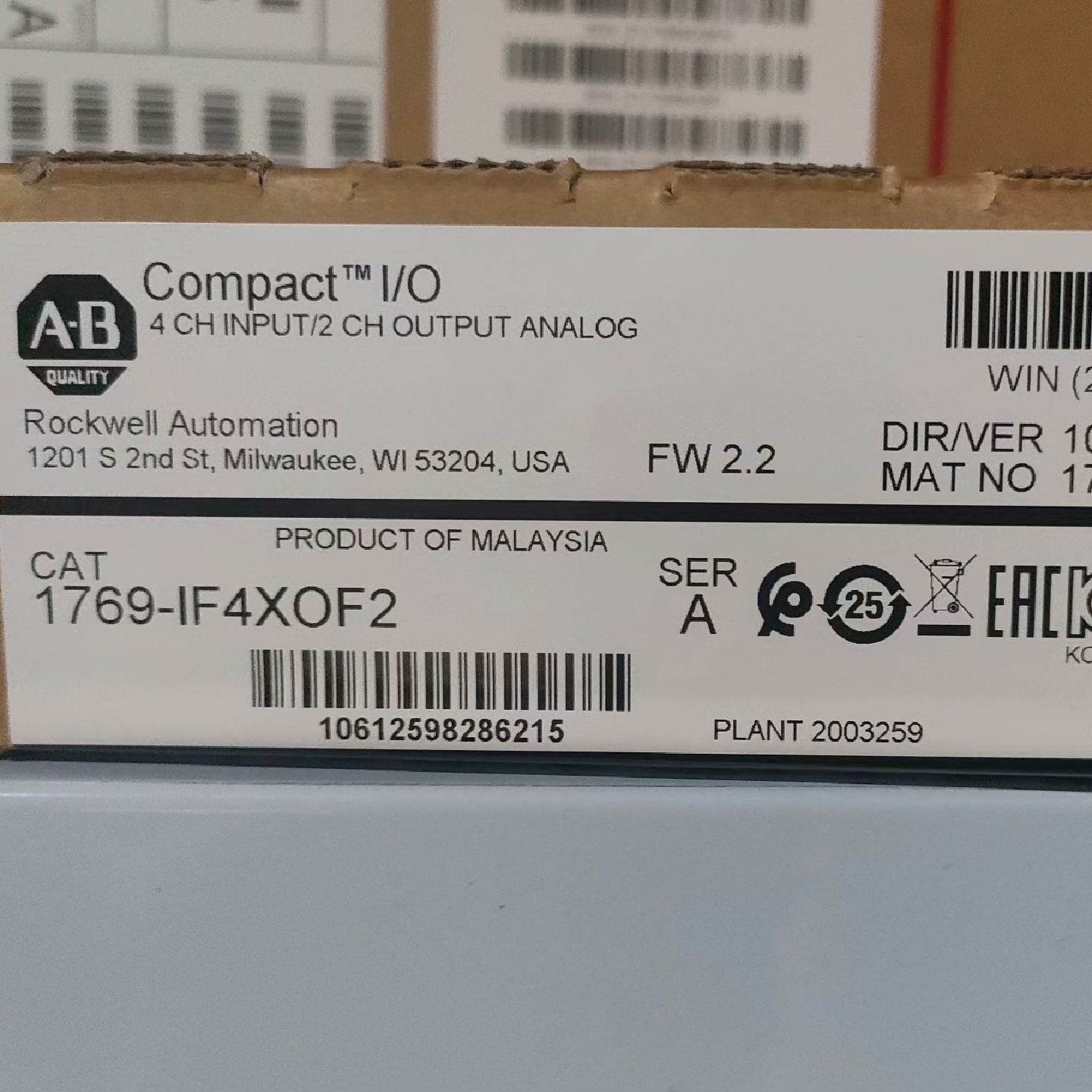 询价PLC型号1769IF4XOF2