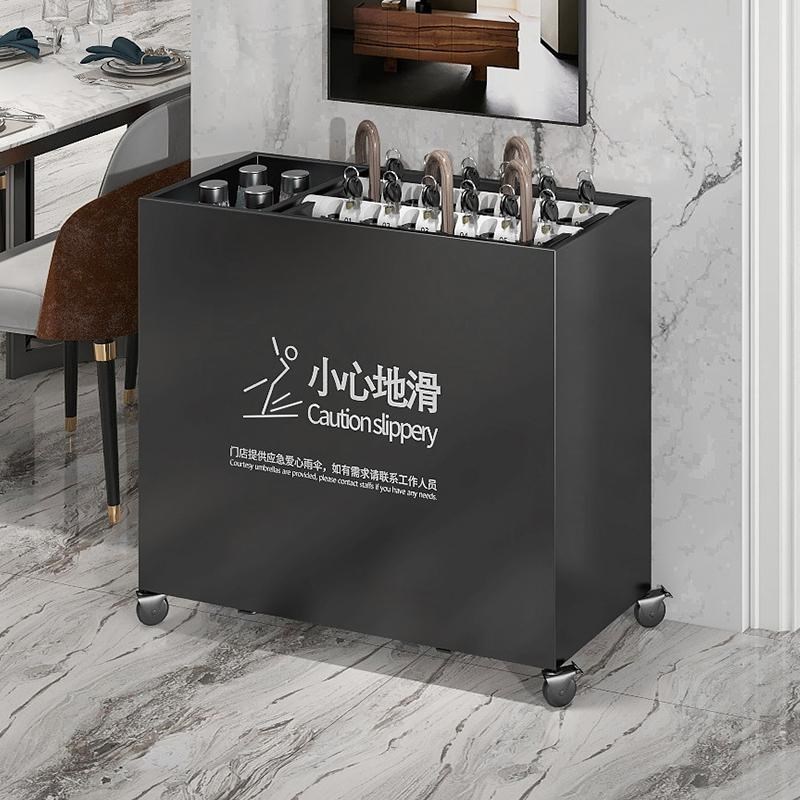 带锁雨伞架酒店大堂公司门口雨伞收纳架商用大容量雨具存放置架子