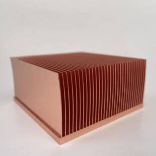 铜铲散热片80x80x40mm高密齿铲齿散热器铜工业设备散热
