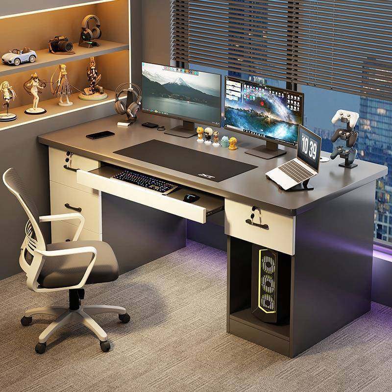 台式电脑桌学生家用学习桌写字桌成人卧室办公桌简易工作台带抽屉