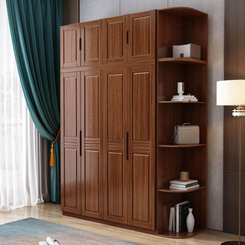 中式胡桃木实木衣柜家用卧室衣橱实加顶衣柜现代简约经济型收纳柜,基础建材,脚轮/万向轮,淘宝优惠券,粉丝福利购,淘宝优惠卷