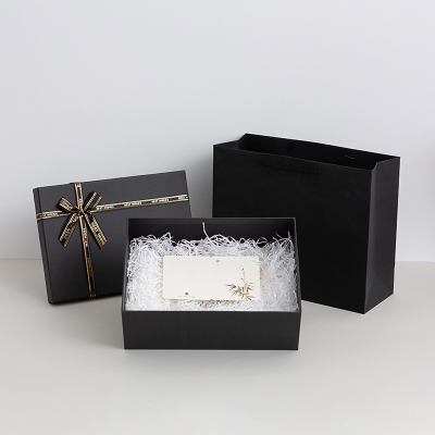 黑色礼物盒生日礼盒伴手礼礼盒围巾盒送男生女生礼品包装盒定制