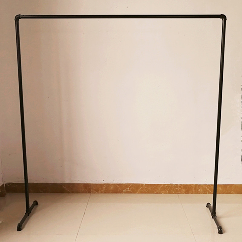 展示架复古龙门架落地水管挂衣杆店架落地单杠晾衣架