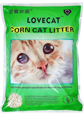 LOV猫CATE砂豆腐砂植物猫砂无尘砂团除臭玉米猫结猫沙6包