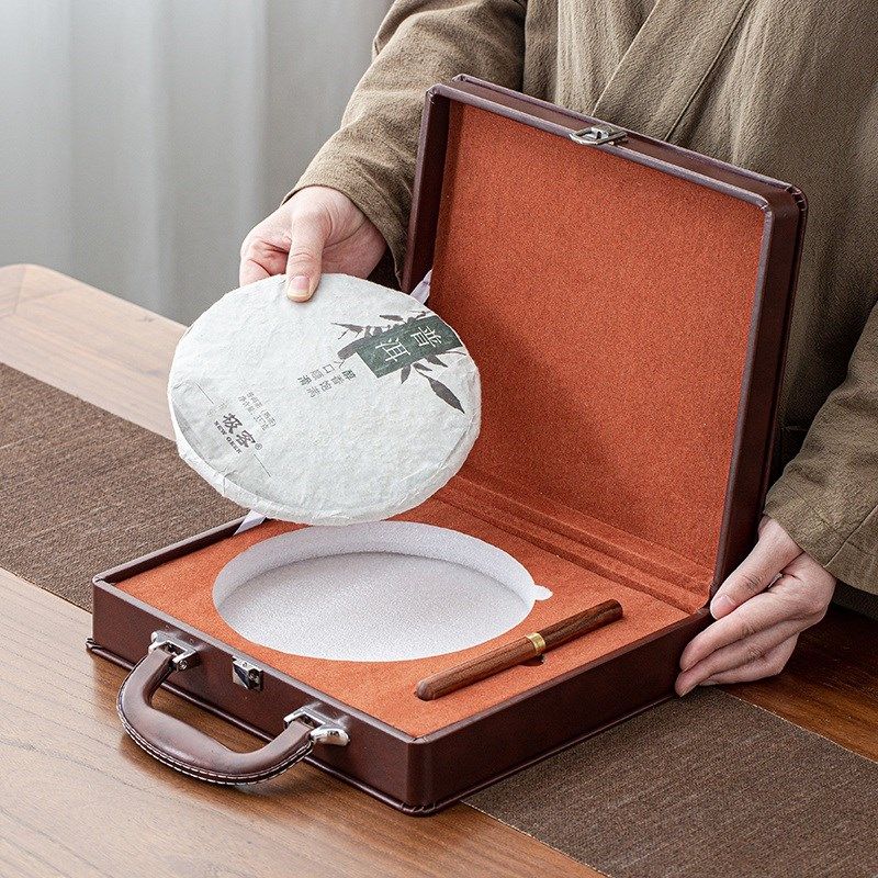 高档普洱茶饼空盒通用57克0克茶饼收纳盒皮盒茶叶装,餐饮具,茶叶罐,淘宝优惠券,粉丝福利购,淘宝优惠卷