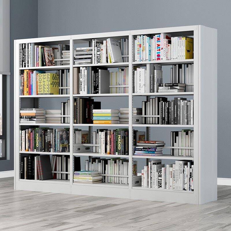 学校图书馆资料档案阅读书架家用落地收纳置物架阅览室钢制图书架