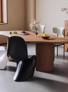 北欧实木书桌现代简约异形设计办公桌电脑桌家用不规则休闲创意桌