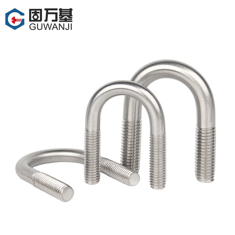 304不锈钢U型螺丝加长U型卡扣U型螺栓管卡管夹固定U形丝杆M6M8M10
