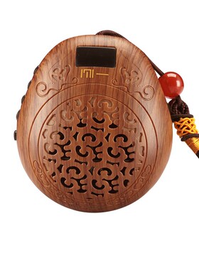 仿木纹鱼播放器内置金西创意装饰摆件充电家用小型挂高清便携插卡