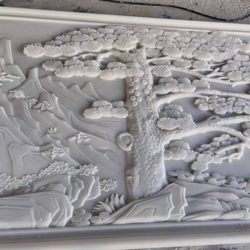 石雕浮雕壁画新中式四川白玉浮雕仿古平面庭院别墅装饰地砖墙浮雕图片