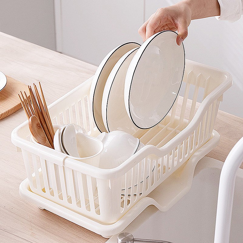 厨房碗架碗碟沥水架厨房台面用放餐具碗盘子控水漏水收纳架