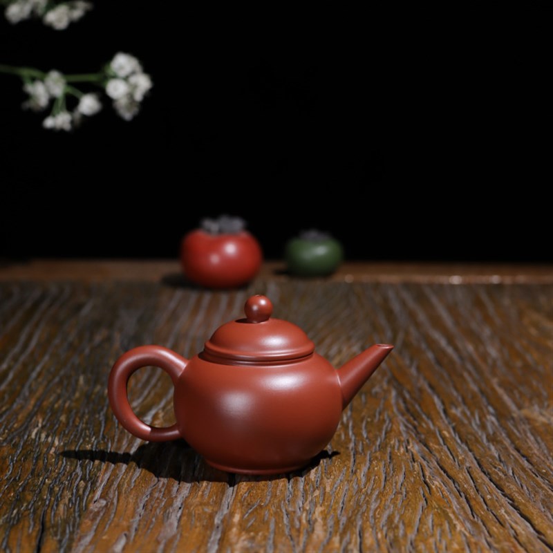 潮州原矿朱泥手拉壶小容量泡茶壶慕古壶家用商用功夫茶具福容水平