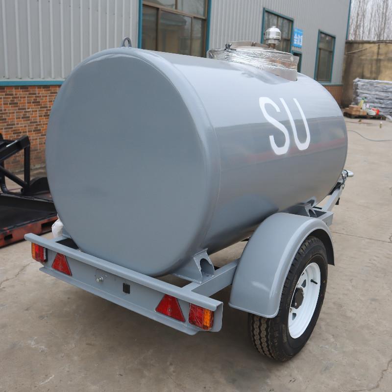 1000L水罐拖车 不锈钢水罐拖车 园林洒水车 保温不锈钢水罐运输车