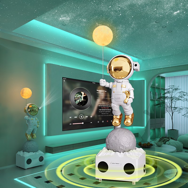 沙发旁落地摆件歌家庭音响宇航员太空人摆件乔迁送礼轻奢