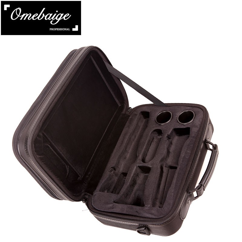 单簧管箱包硬壳 防水防摔黑管包轻便碳纤维拉丝双簧管乐器包