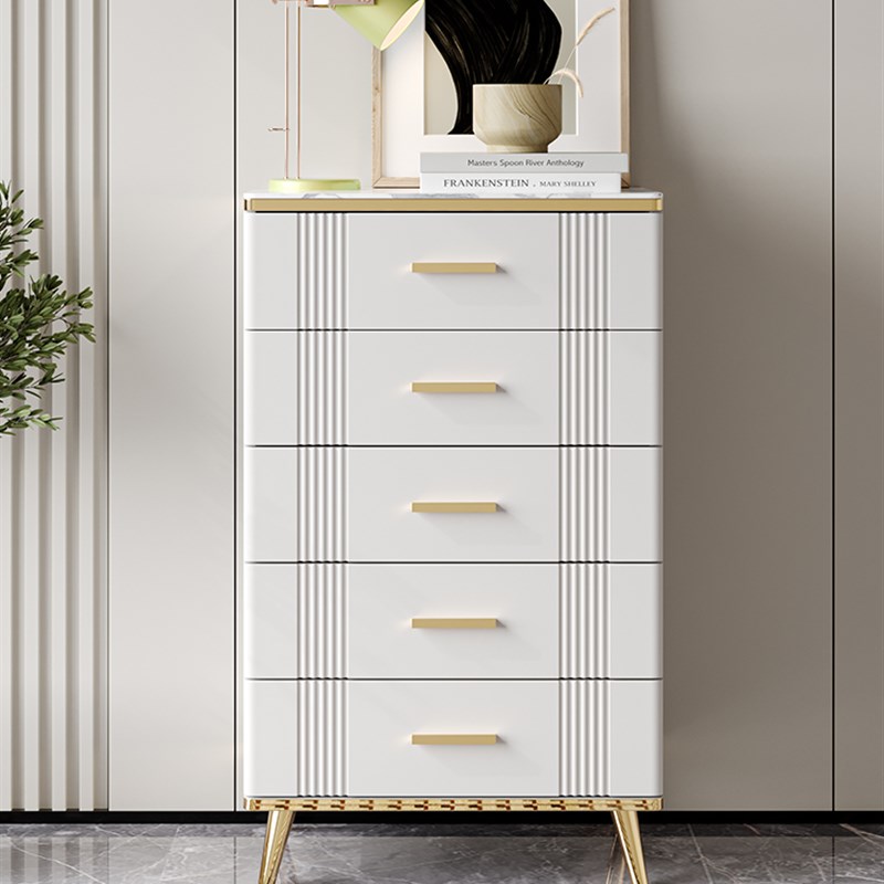 意式岩板五斗柜客厅实木斗柜轻奢现代简约卧室储物抽屉收纳柜斗橱