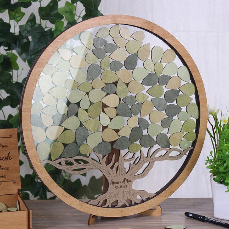 定制创意立体大树明透活动年会商务签到板毕业升学签名簿册