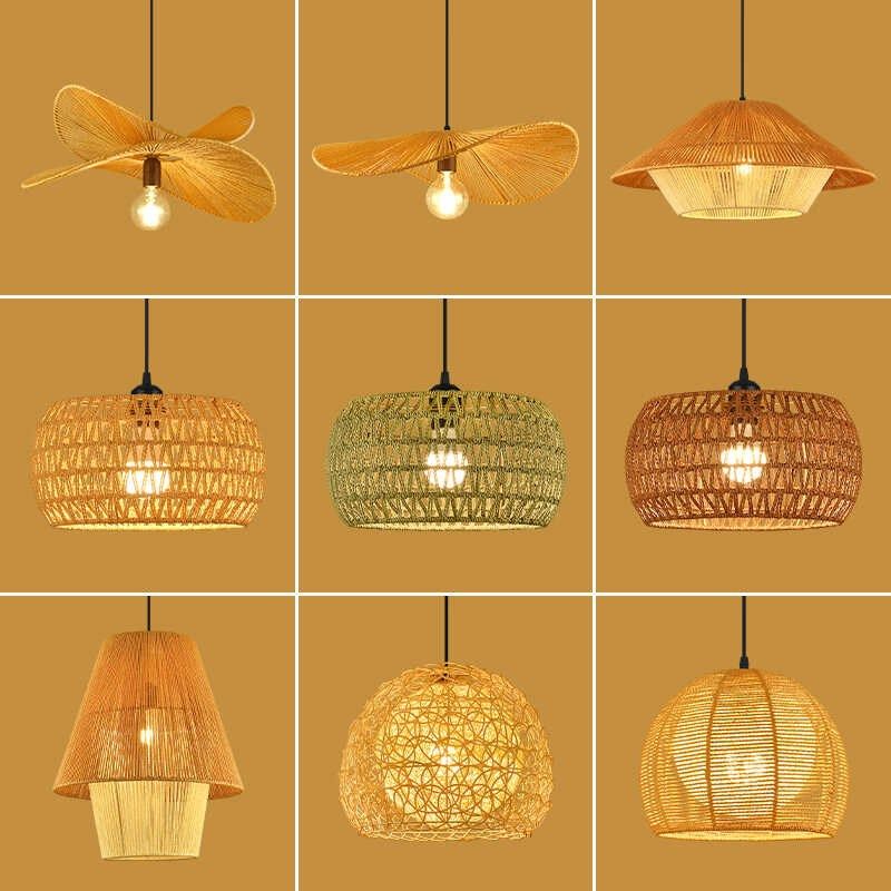 日式餐厅吊灯民宿茶室复古灯创意个性艺术编织藤艺灯麻绳灯具,家装灯饰光源,酒店/宴会厅/餐饮吊灯,淘宝优惠券,粉丝福利购,淘宝优惠卷