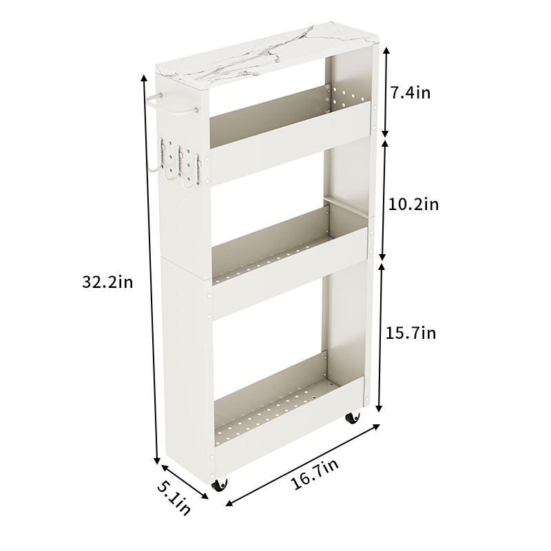 极窄夹缝小推车可移动厨房冰箱缝隙置物架洗衣机卫生间细缝收纳柜