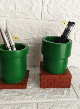 搞笑造型笔筒可爱桌面收纳时尚办公室摆件礼品绿色笔筒