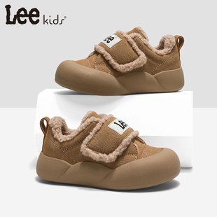 Lee KIDS儿童雪地靴2025新款女童棉鞋加绒加厚面包鞋男童毛毛鞋