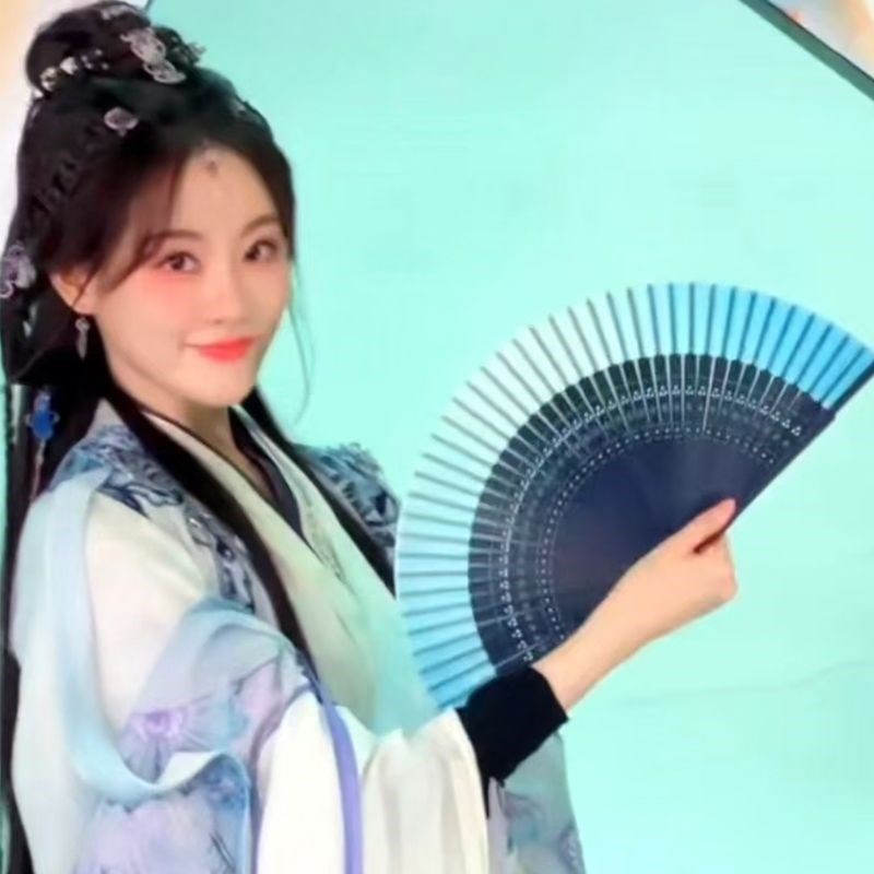 寄明月舞蹈扇子永夜星河虞书欣同款折扇女式中国风古风汉服古装扇