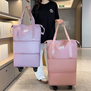 万向轮旅行包轻便携行李袋收纳包待产包干湿分离大容量健身瑜伽包
