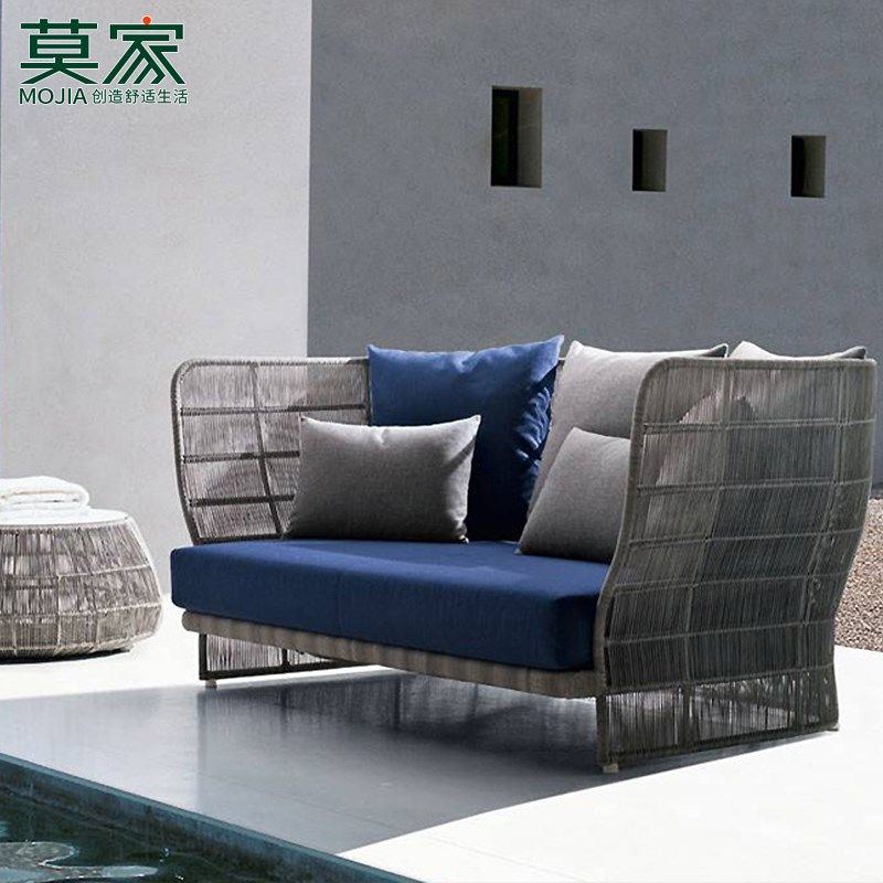 莫家户外编藤沙发别墅阳光房庭院北欧创意休闲沙发椅拍摄道具藤椅,住宅家具,户外沙发,淘宝优惠券,粉丝福利购,淘宝优惠卷