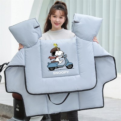 电动车挡风被冬季加厚双面防雨水小型摩托车防寒保暖防风罩秋