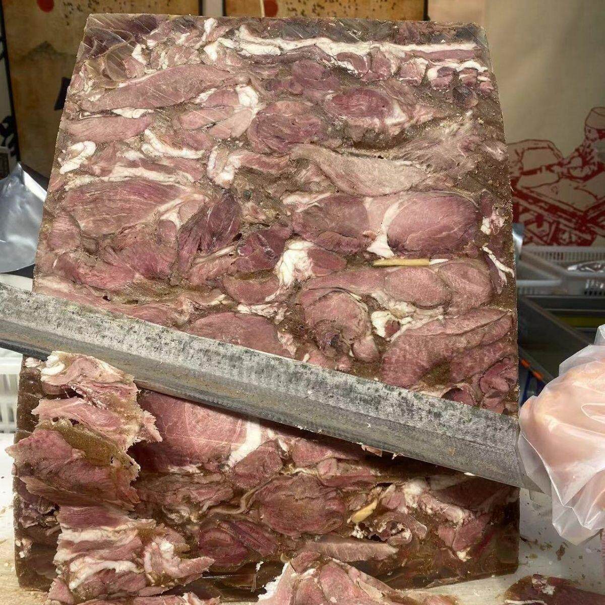 河南焦作清真五香不加色不加硝本色小车牛肉小车羊肉熟食垛子牛肉