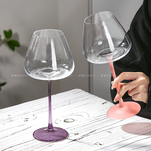 2026高颜值高脚红酒杯家用轻奢高级感葡萄酒杯女生高档精致商用