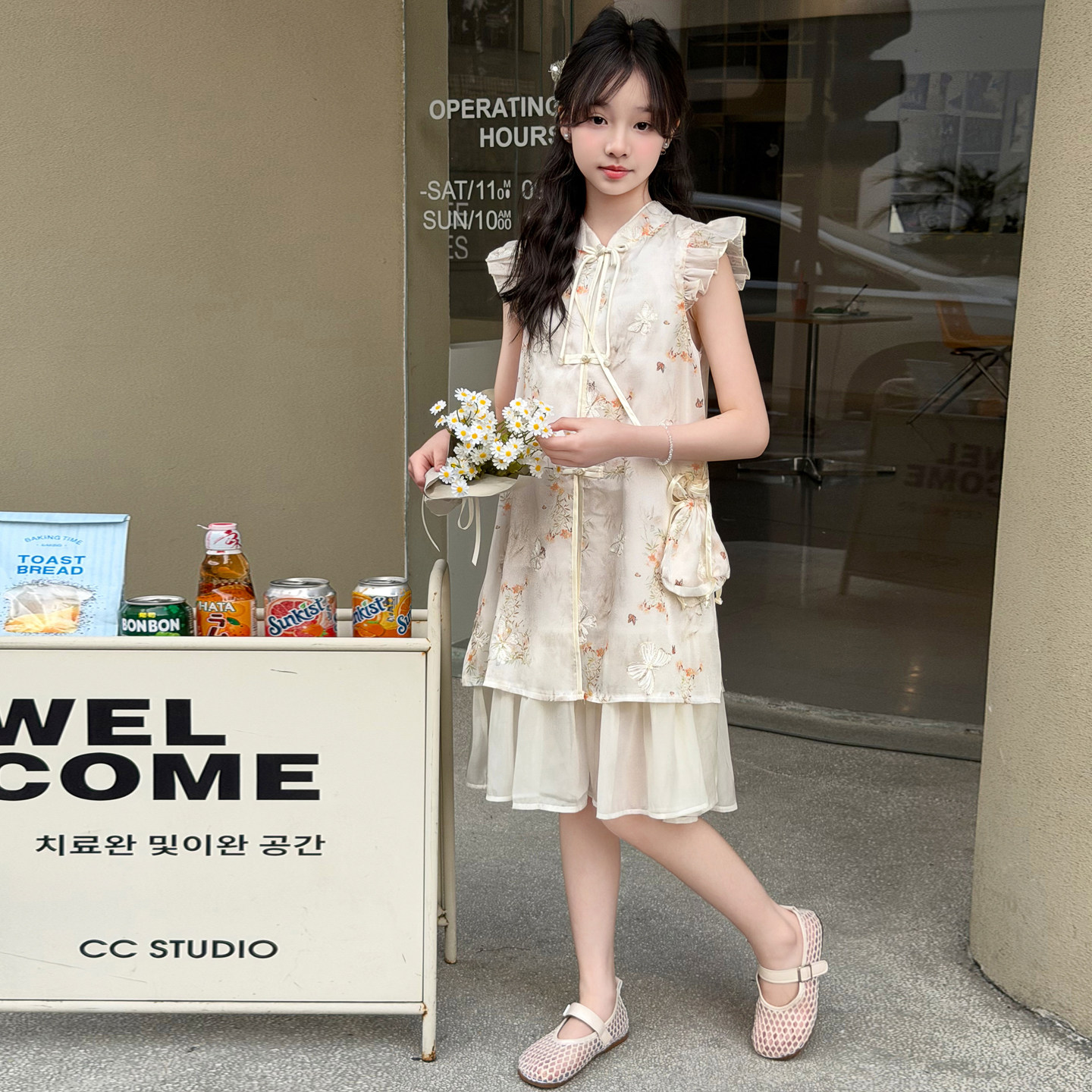 女童夏季新中式改良旗袍连衣裙