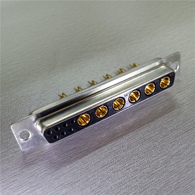 优质混合大电流DSUB13W6焊线公母连接器D型6+7混装电源线插头插座